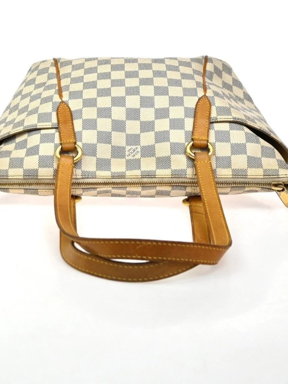 LOUIS VUITTON Totally PM Shoulder Bag Damier Azur Leather White N51261 72ZA257 - Picture 5 of 16